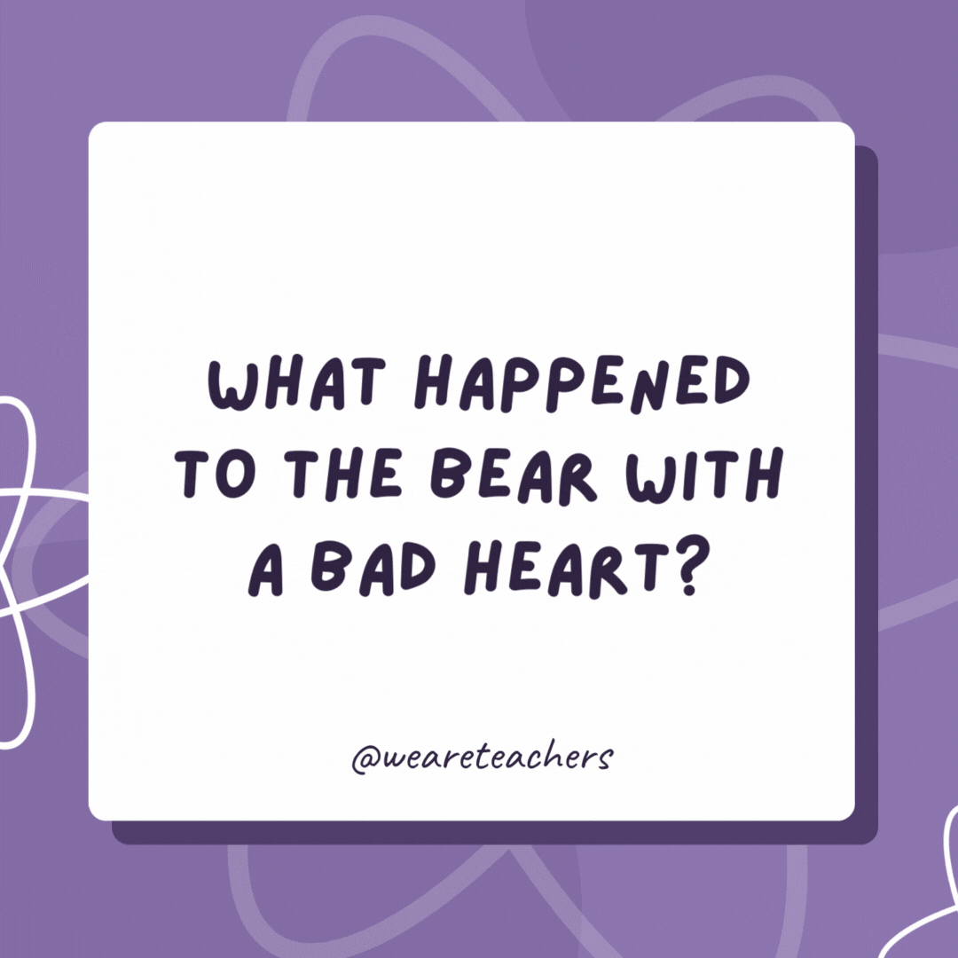 What happened to the bear with a bad heart?

It went into Kodiak arrest.
