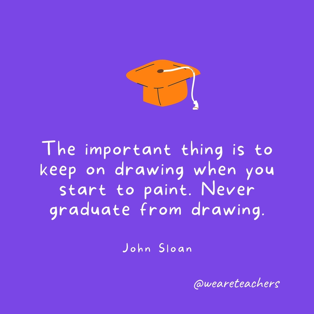 The important thing is to keep on drawing when you start to paint. Never graduate from drawing. —John Sloan The important thing is to keep on drawing when you start to paint. Never graduate from drawing. —John Sloan