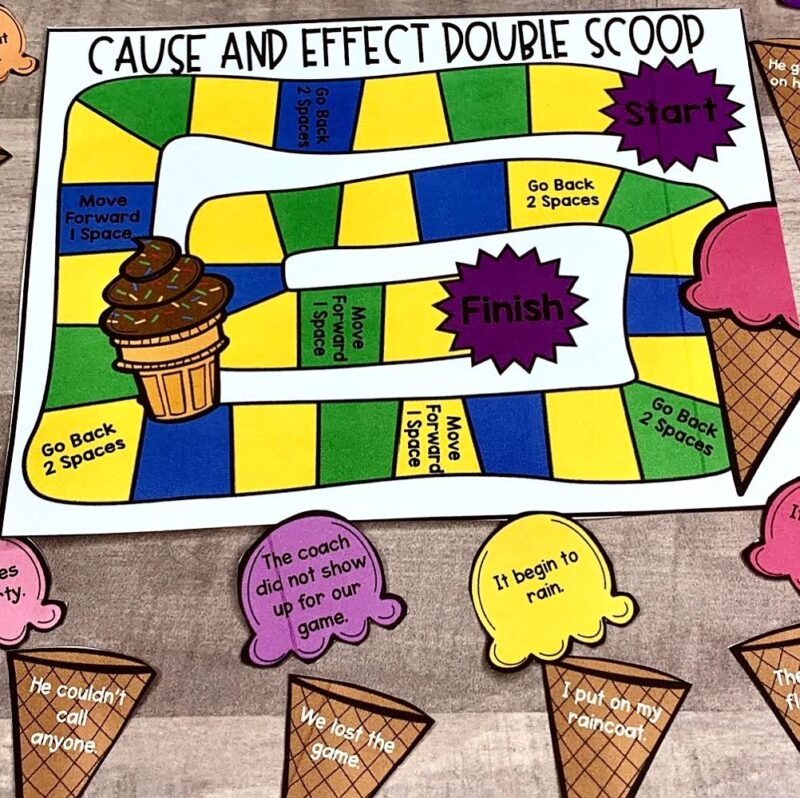 board-game board game to play for a cause and effect activity