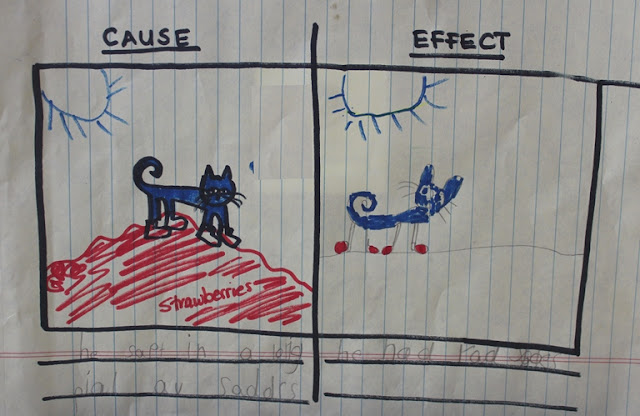 cause-and-effect-pictures example of cause and effect drawing using pete the cat cahracter