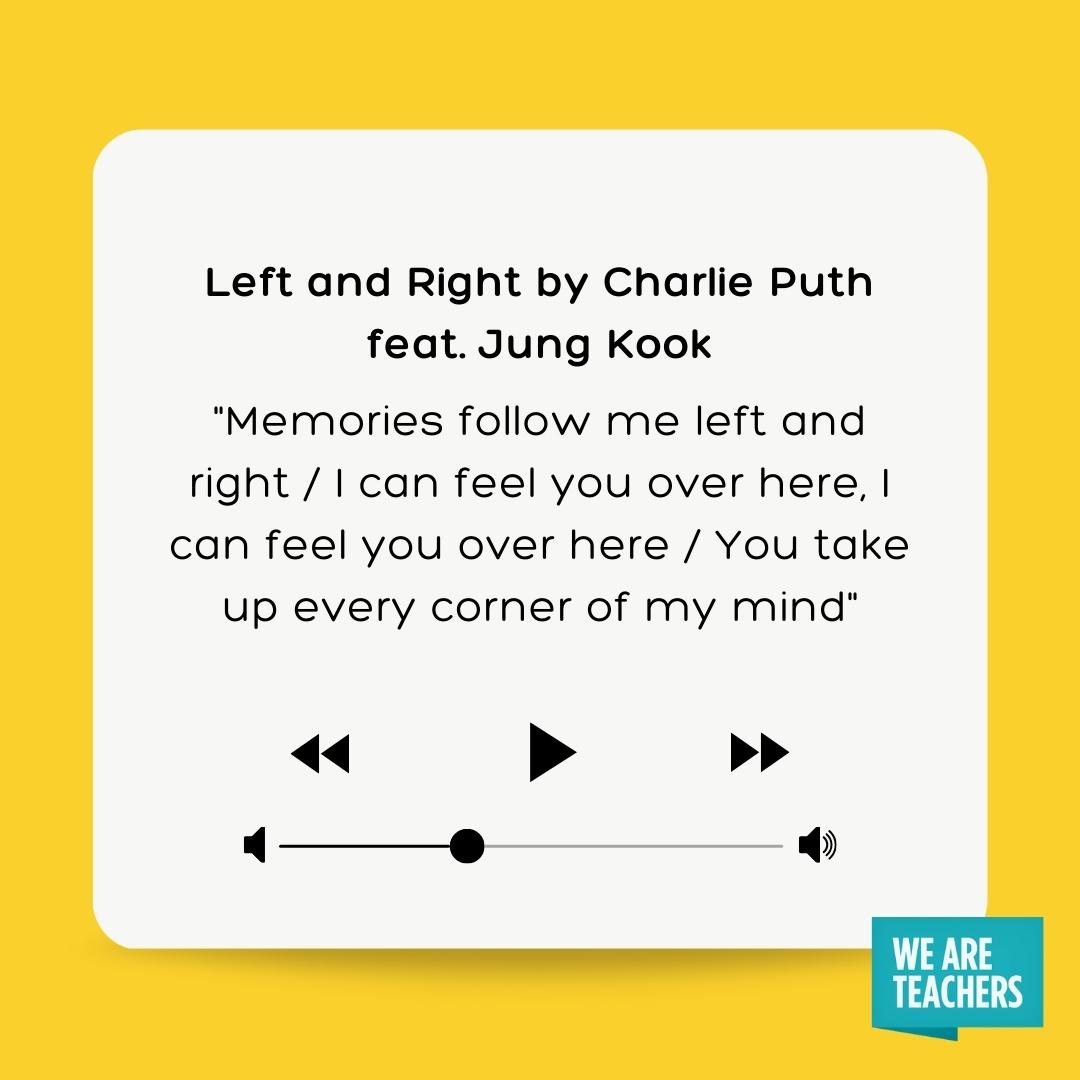 End of Year Playlist 7_v2 Left and Right by Charlie Puth feat Jung Kook.