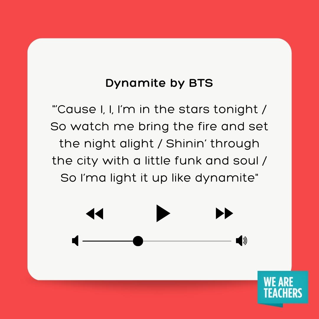 End of Year Playlist 9_v2 Dynamite by BTS for end-of-year playlist.