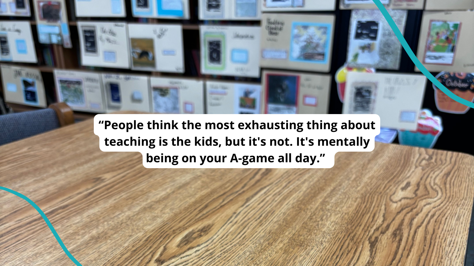 Photo from teacher and quote about how she haven't taught in 2 years