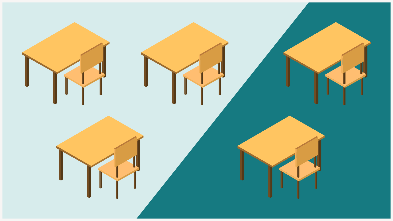 Conceptual illustration of school segregation