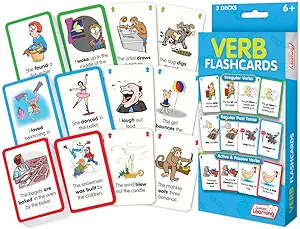 verb tense flash cards 